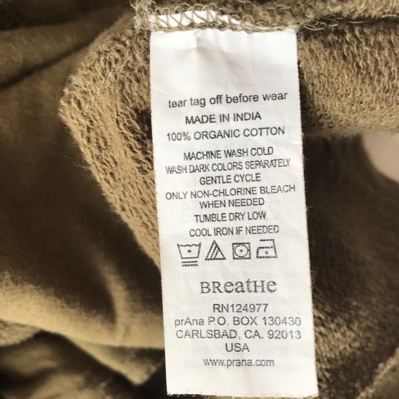 Prana Olive Zip Front Sweatshirt Jacket - Picture 5 of 6